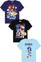 Sonic The Hedgehog Boys 3 Pack Kids T-Shirts Childrens Sonic Multipack Tshirt