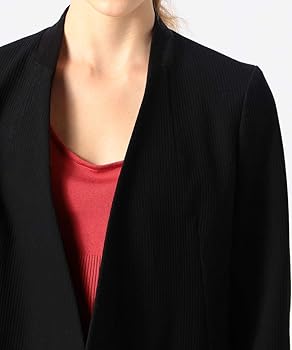 Amazon | [バッカ] ジャケット コットンピケ ノーカラーロング