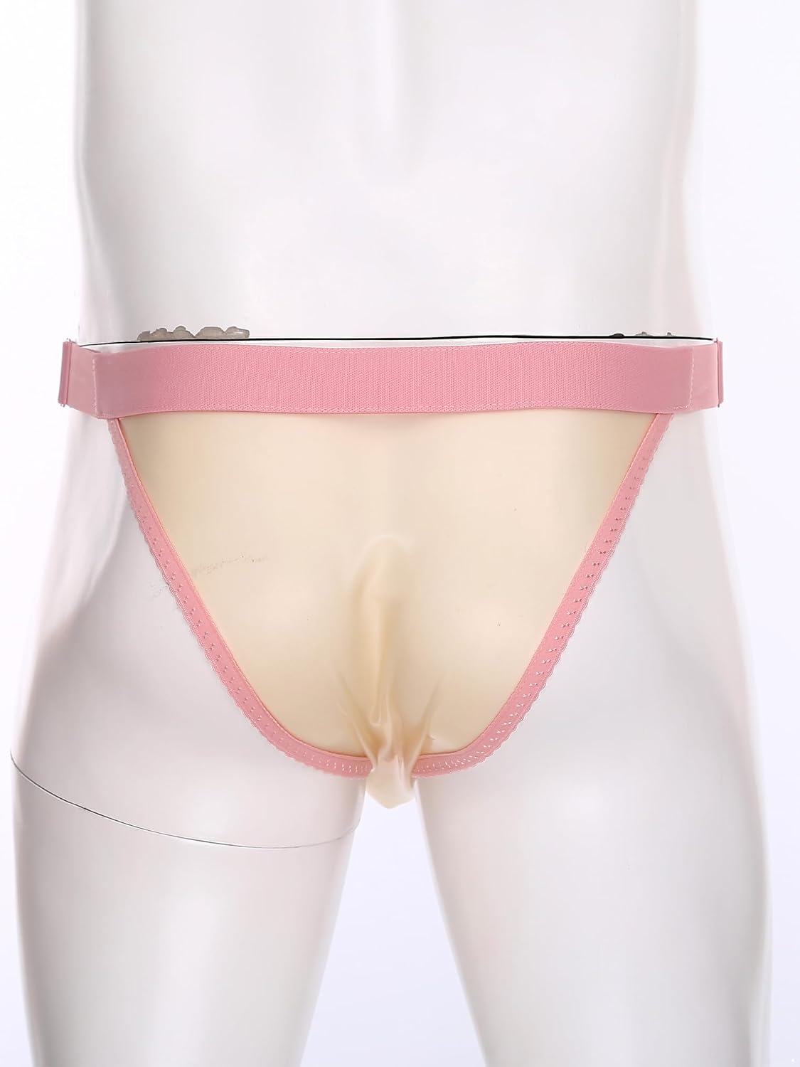 ACSUSS Mens Soft Latex Briefs Lingerie Adjustable Sheath Pouch Low Rise Bikini Underwear for Nightclub