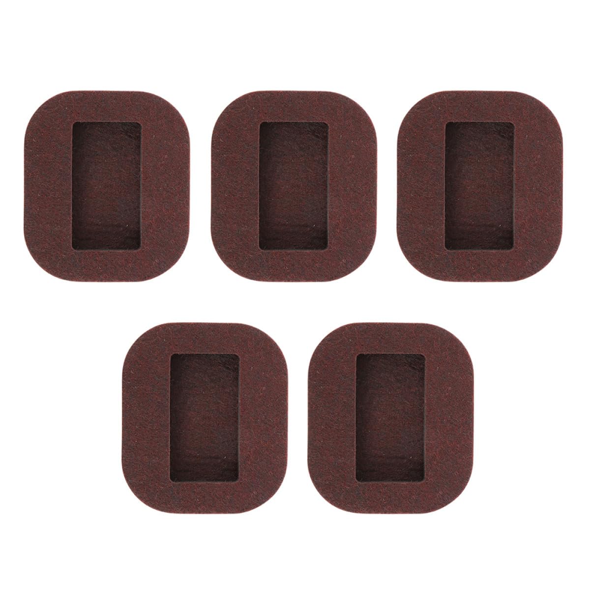 Almohadillas de fieltro marrón de 5 piezas para proteger el suelo de las ruedas de sillas de oficina