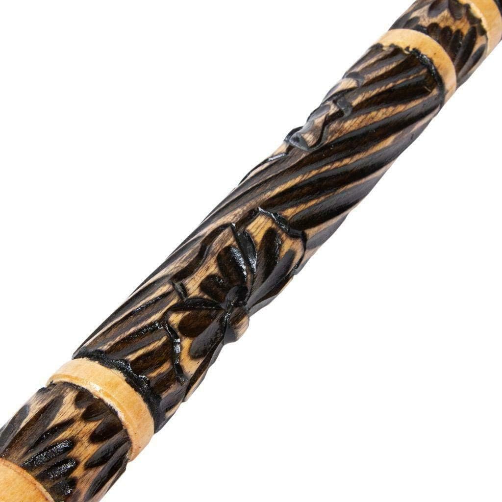Hand Carved Raven Head Stick Wood Cane Handmade Natural Walking Wooden Canes Support Handle - Multi-Color - for Adult & Unisex - 90 cm : Clothing, Shoes & Jewelry