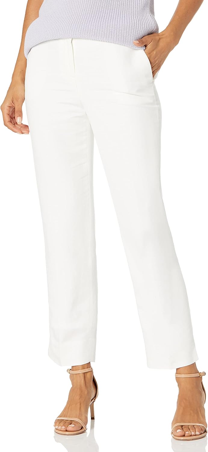 Kasper Women's Side Elastic Linen Pant