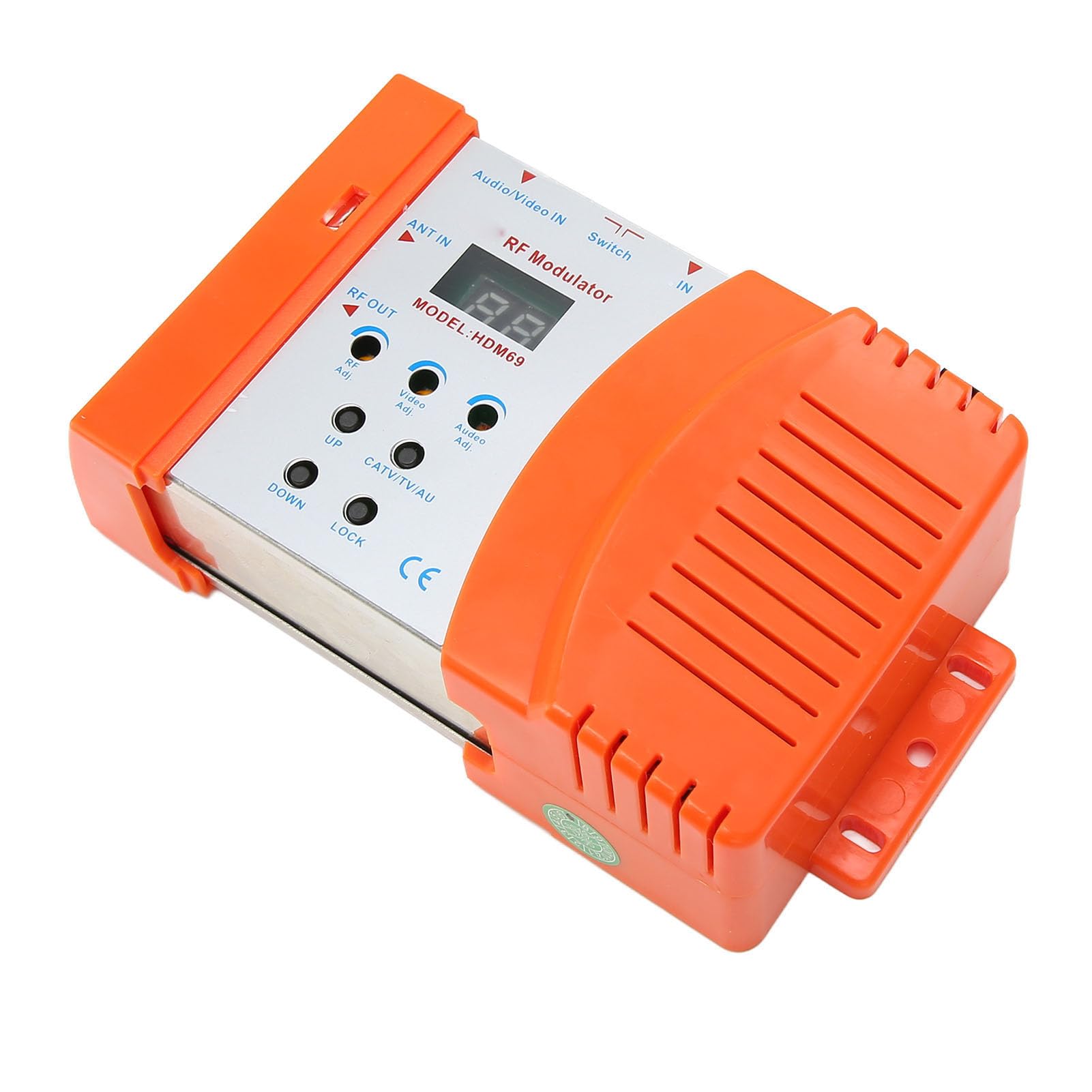 EMUKOEP Convertidor de Modulador AV a RF 1080P Adaptador a Coaxial con Nivel de Salida Ajustable y Transmisión de Largo Alcance para Televisores CRT y Consolas de Juegos (Enchufe Europeo)