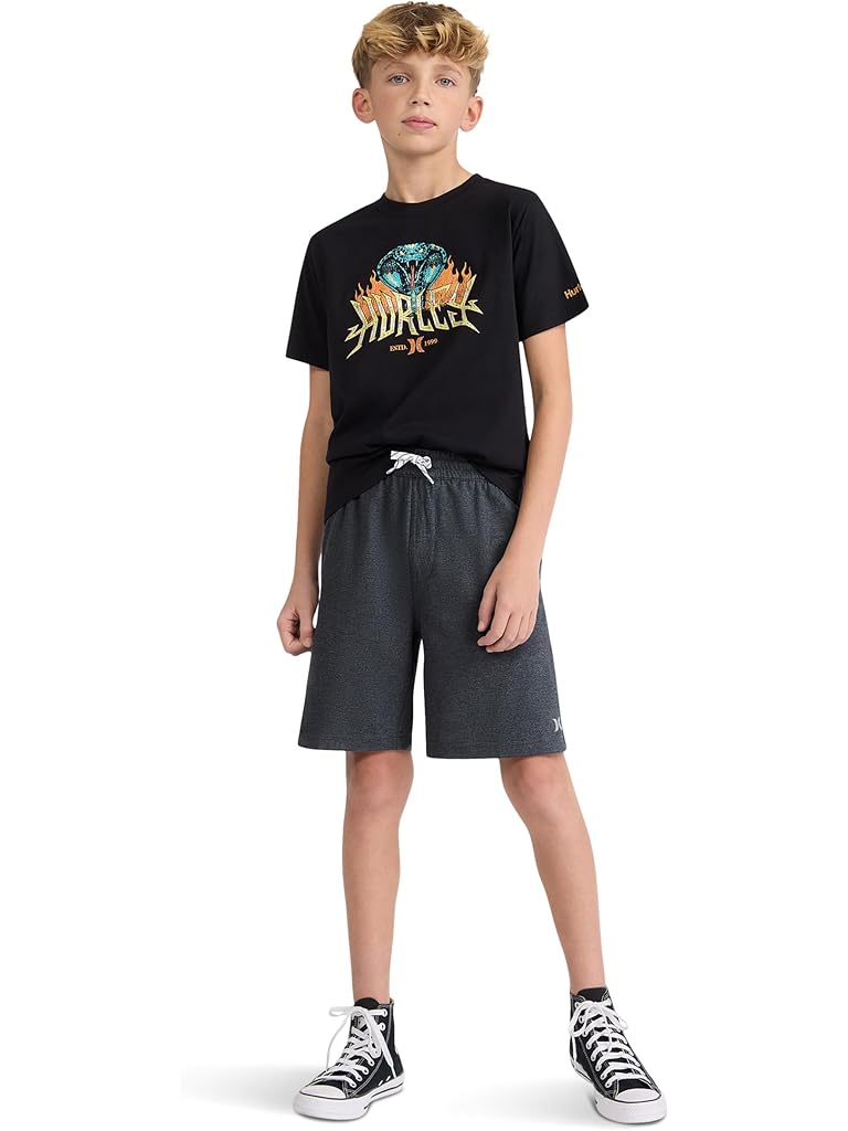 Black Hurley H20-Dri Sunset Knit Shorts (Big Kid)