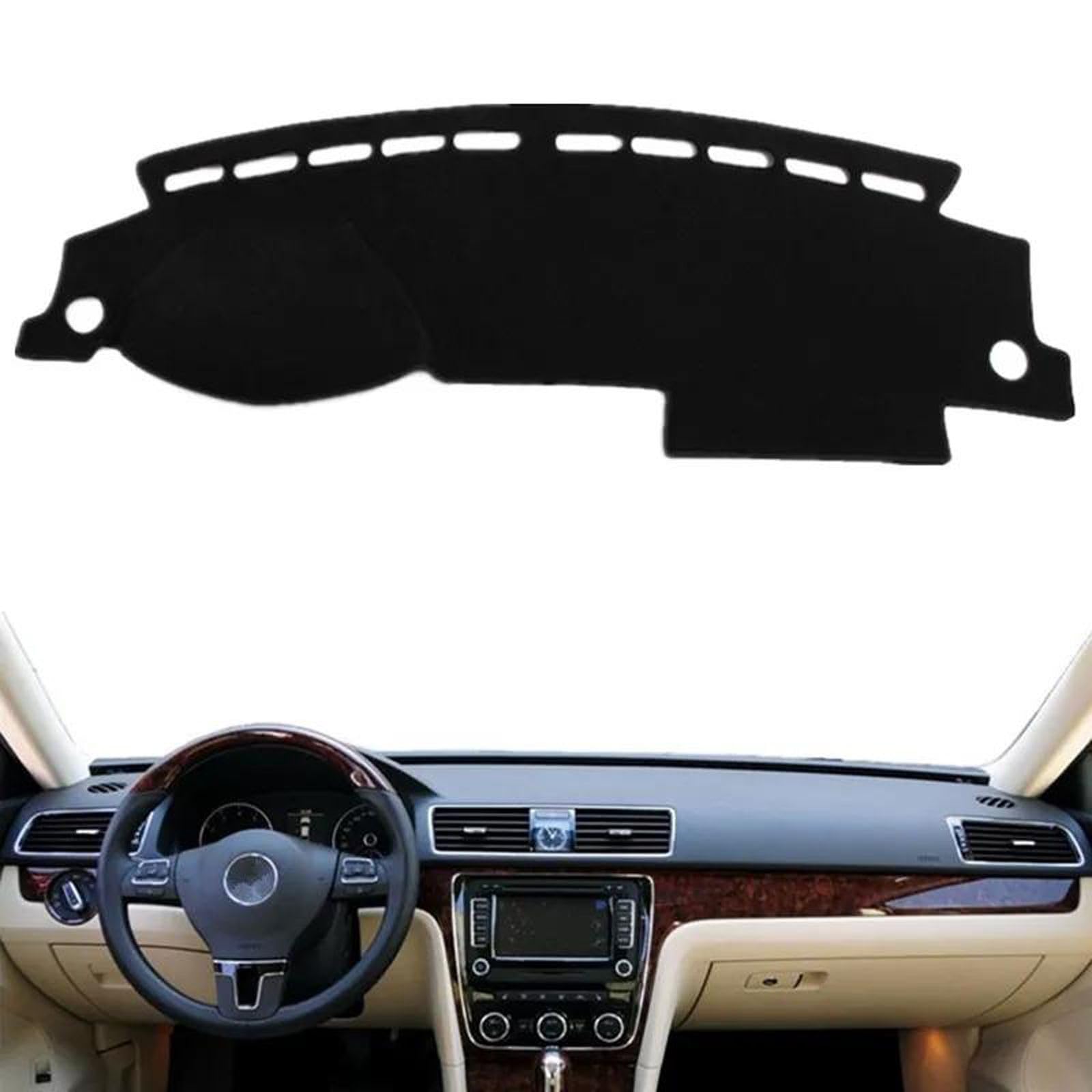 Dashmat Deska rozdzielcza Mata Pad Konsola środkowa Osłona przeciwsłoneczna Dywan, Do Volkswagen VW Passat B7 2011-2015 Akcesoria samochodowe
