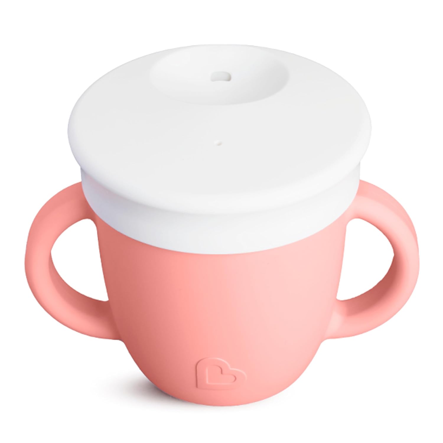 Munchkin C’est Silicone! Training Sippy Cup with Lid for Babies and Toddlers, 6 oz, Coral