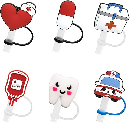 Miniatura 1 de 6 fundas para pajilla, puntas de silicona médica, tapas de popote reutilizable, a prueba de polvo, para sorbetes de 0.315 a 0.315 pulgadas, regalos