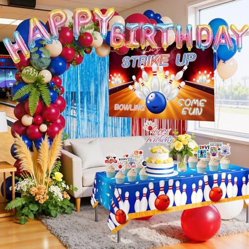 VAMWOGO Bowling Party Decorations Complete All-in-One Birthday Decor Set by VAMWOGO - Used condition - Image 6