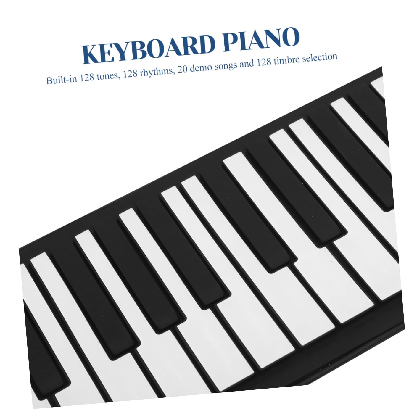 Pianoforte Leggero Portatile Elettronico Silicone Tasti in 61 e Sustain Pieghevole Pedale Ingresso Audio Mp3 Regalo per Ragazzo Ragazza