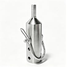 Trailer Jack Drill Adapter, Stainless Steel Jack Integrated Chuck Adapter Bit with Wire Lock Pin, Heavy Duty Cordless Drill Socket for 1" Drive Shaft Top Wind Trailer Jacks