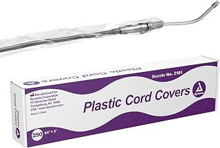Dynarex Plastic Cord Covers - 2x24" Disposable Hygienic Barrier Sleeves - Dental & Tattoo Supplies - Non-DEHP, Non-Latex – 250 Per Box