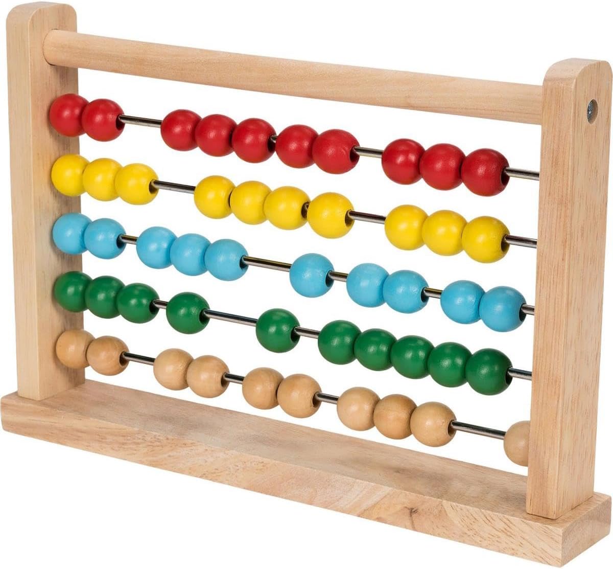 Wooden Bead Abacus Counting Number Frame Learning Maths Toy Made of Real Wood
