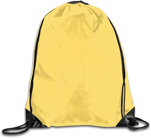 yellow drawstring backpack