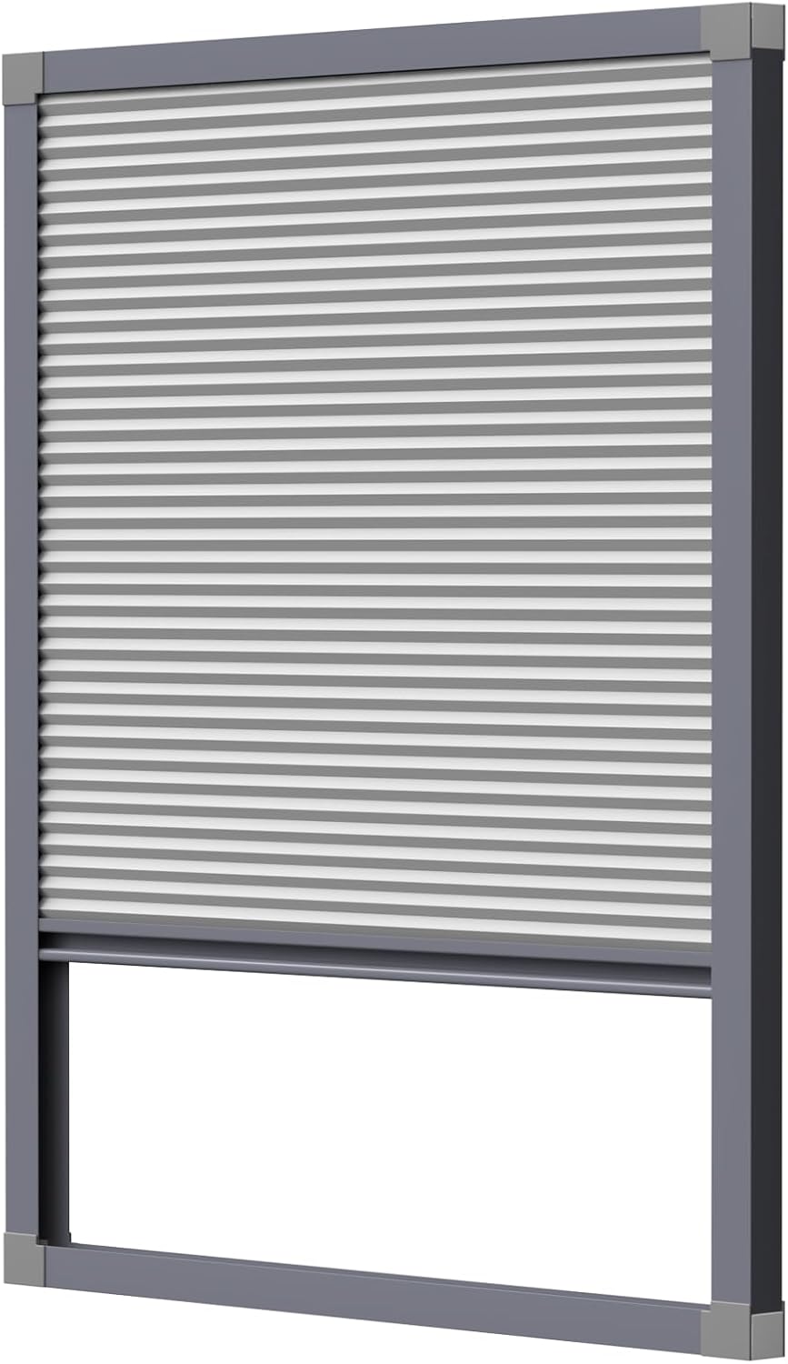 Yotache Thermal Insulated Blackout Blinds (with Aluminum Frame), Window Shades for Home, Bedroom and Nursery, 44"×60" Inside Mount, Gray