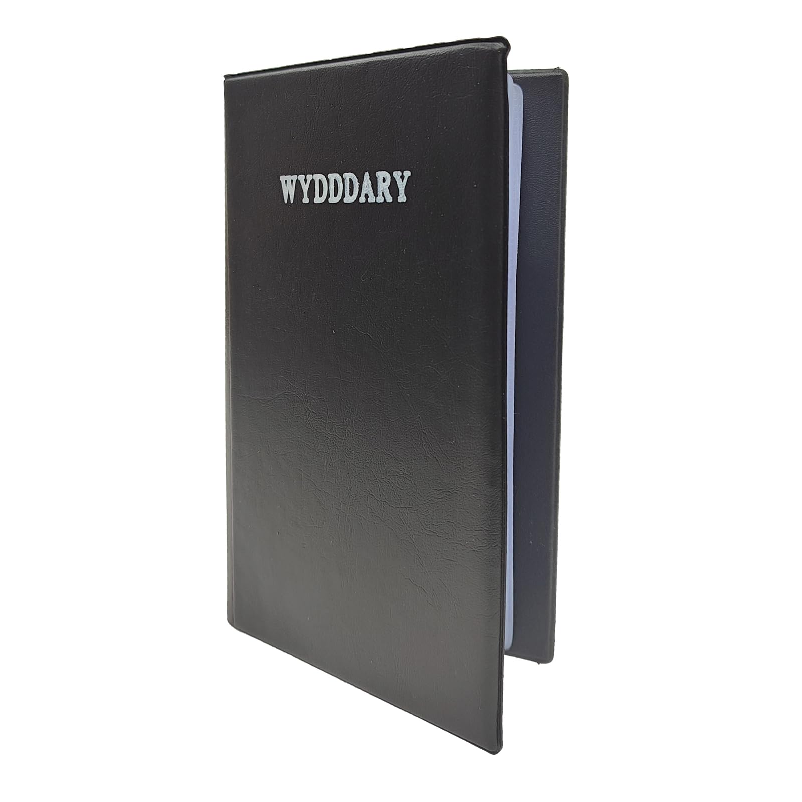 WYDDDARY Black Leather Card Holder 120 Cards Portable Office Business Men Women Vintage Bag Name ID Credit Card Passport Holder Book Case Keeper Organizer