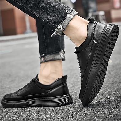 Mens Casual Shoes Fashion Leather Dress Sneakers Comfort Lightweight Walking Shoes for Male