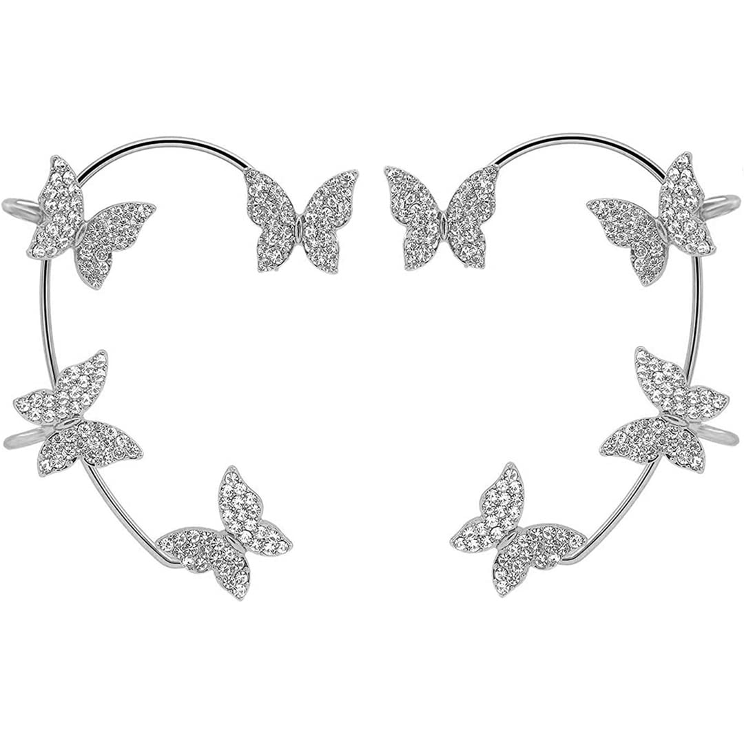 See full amazon price history chart for Vembley Korean Silver-plated No Piercing Zircon Butterfly Wrap Crawler Ear Cuff Earrings For Women And Girls 2Pcs/Set Vembley Korean Silver-plated No Piercing Zircon Butterfly Wrap Crawler Ear Cuff Earrings For Women And Girls 2Pcs/Set (B0BC5XTHCM) Amazon Price History, Amazon Price Tracker