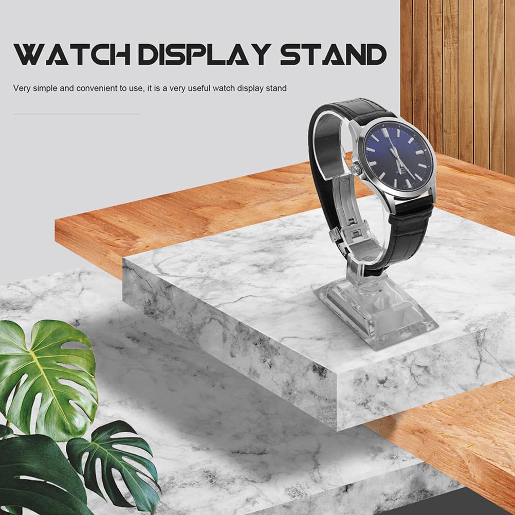 Cabilock 50 Pièces Montre Présentoir Support D'affichage De Bracelet Clair Support Organisateur De Bijoux Porte-montre Présentoir De Montre à Angle Réglable Homme Récipient Plastique Bureau