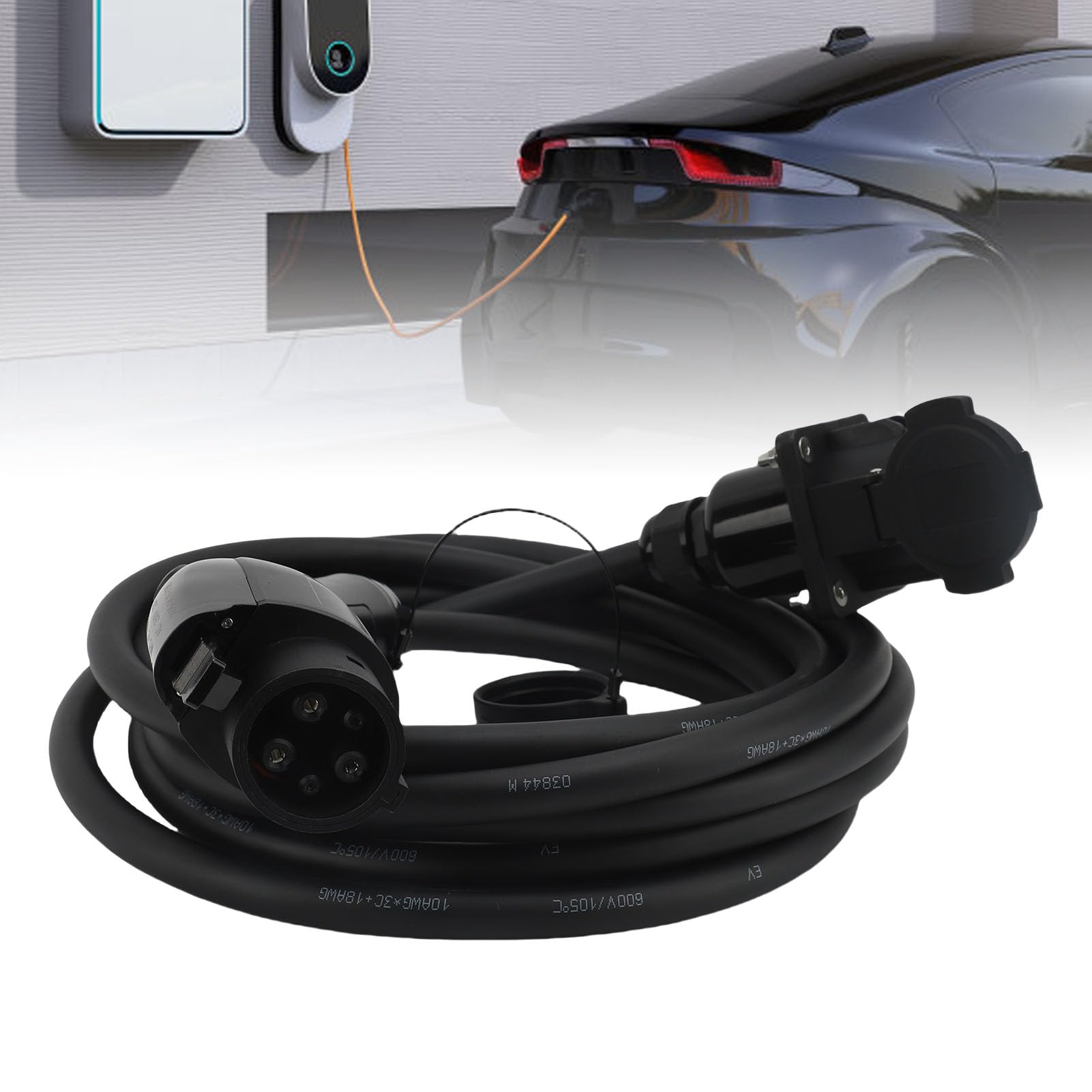 Amazon.co.jp: 電気自動車充電ケーブル タイプ1 ダブルコネクタ 32A