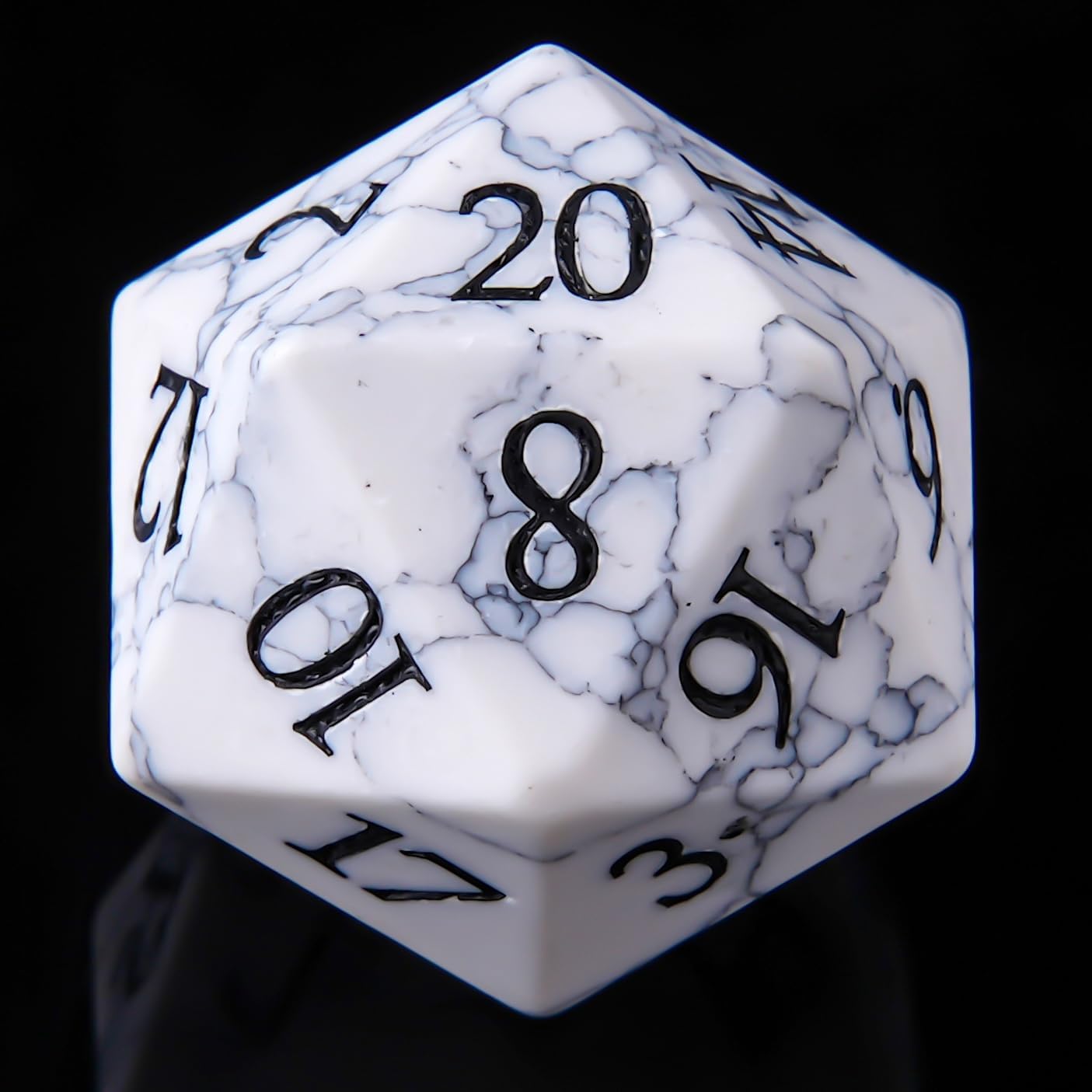 White Turquoise Crystal DND Dice Set 7 PCS Gemstone Suitable for Dungeons and Dragons for D & D RPG Games (White Turquoise
