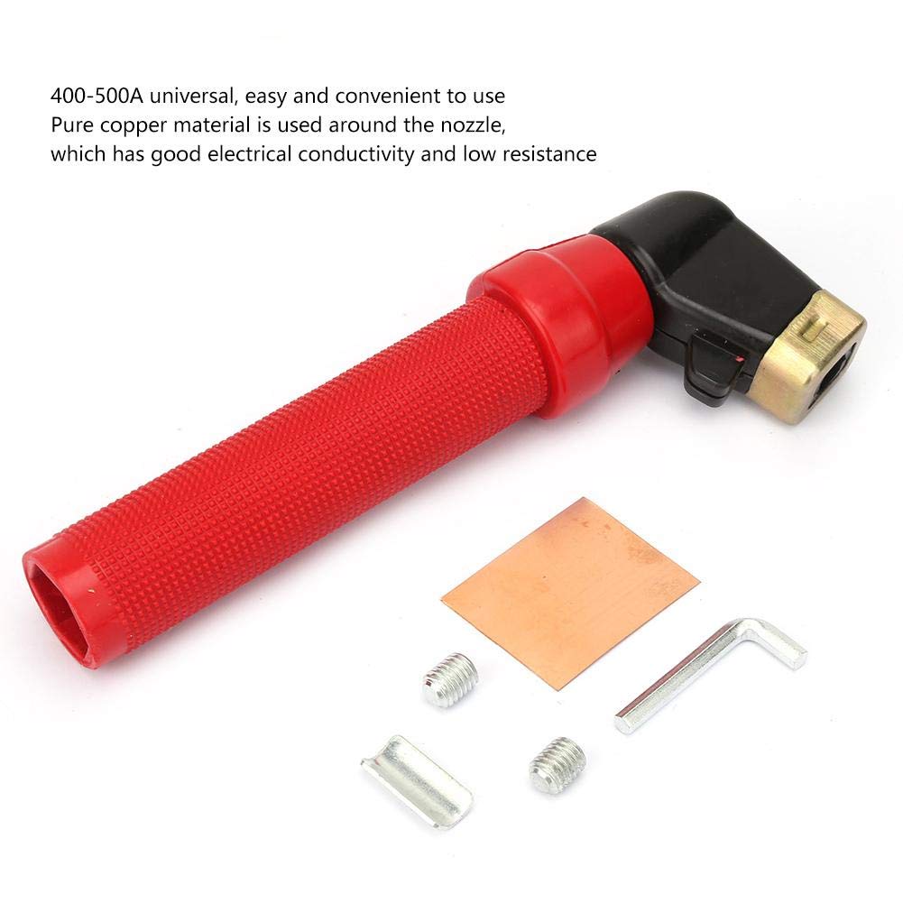 FTVOGUE 400A Welding Electrode Holder, Heavy Duty Copper Clamp Stick for Arc Welding, Professional Welder Tool with Non-Slip Handle and High Conductivity
