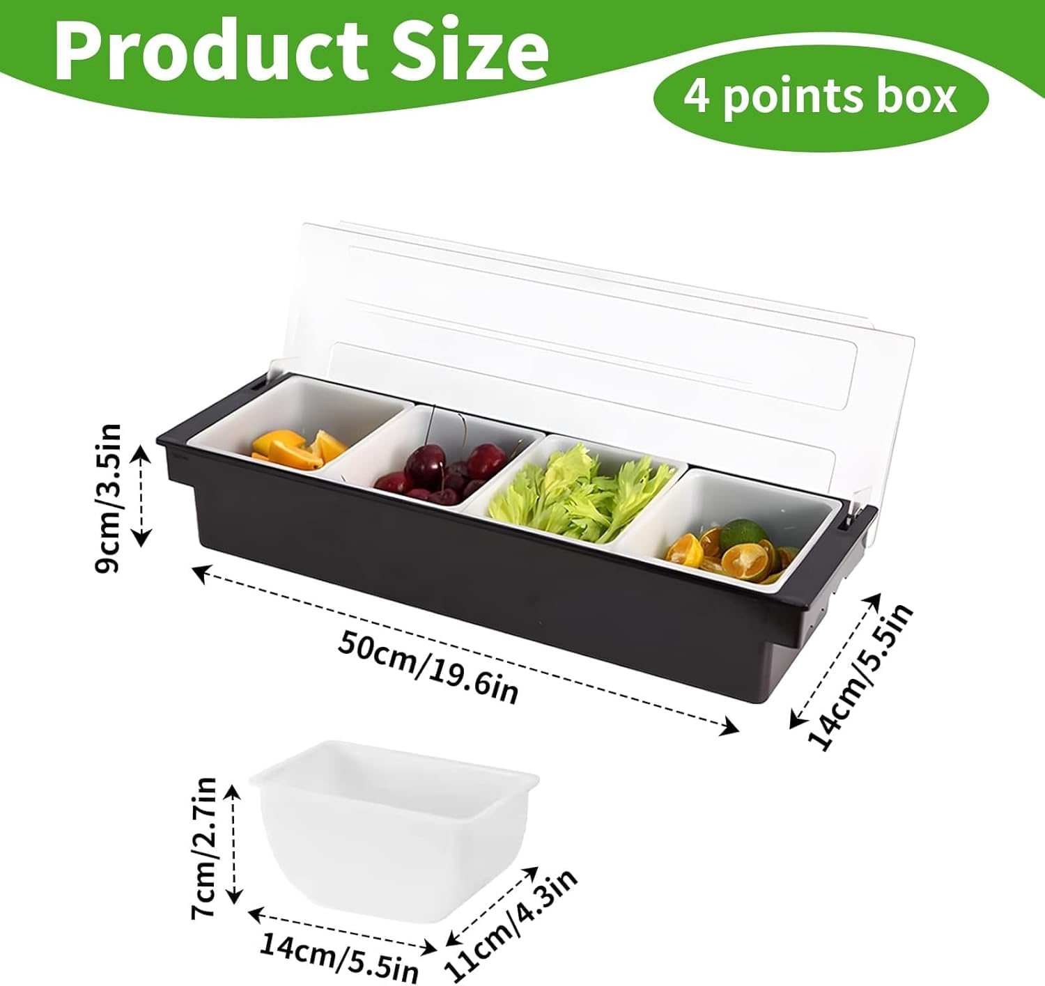 Qcwwy Pizza Toppings Station, Abnehmbare Wiederverwendbare Pizza Zutaten Gewürzspender Gewürzbox für Pizza Topping Container zu Hause oder Im Restaurant(4 Fächer)