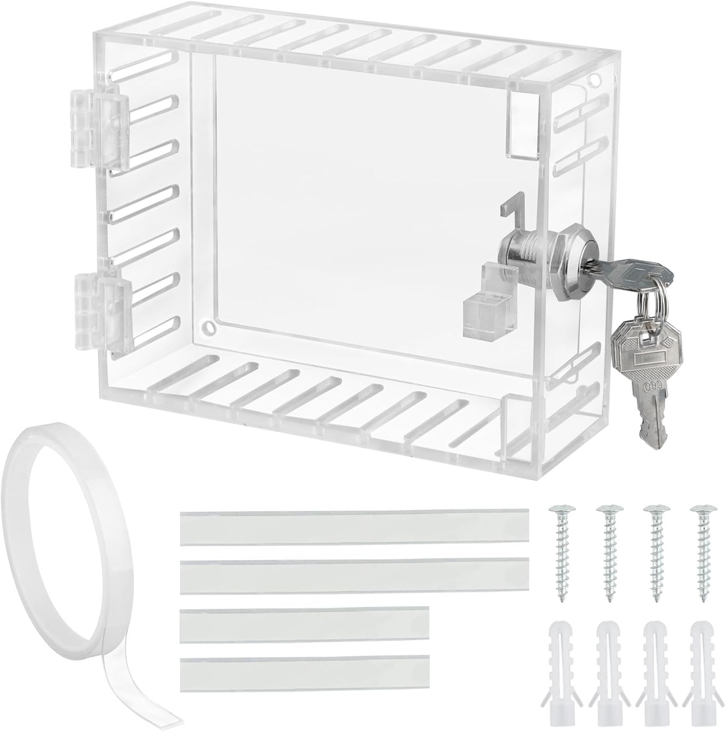Aazon.co: WOTPCRD Therostat Lock Box With 2 Keys, Clear Acrylic - View #13