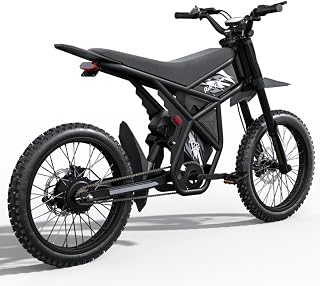 Upgraded Winter Ebike for Adults, 50MPH 60V 3000W / 37MPH 48V 2400W Eectric Dirt Bike, 36.4AH Dual Battery Dirtbike Up to 85 Miles, 25" Motorcycle Tire, UL2849 All Terrain E Bike Full Suspension