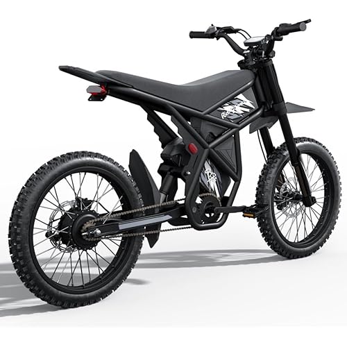 Upgraded Winter Ebike for Adults, 50MPH 60V 3000W / 37MPH 48V 2400W Eectric Dirt Bike, 36.4AH Dual Battery Dirtbike Up to 85 Miles, 25" Motorcycle Tire, UL2849 All Terrain E Bike Full Suspension