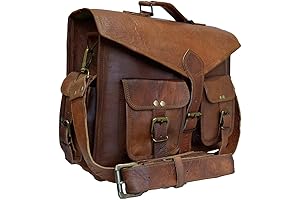 SHAKUN LEATHER JOURNAL Brown Leather Messenger Bag for Laptop Handmade Briefcase Satchel