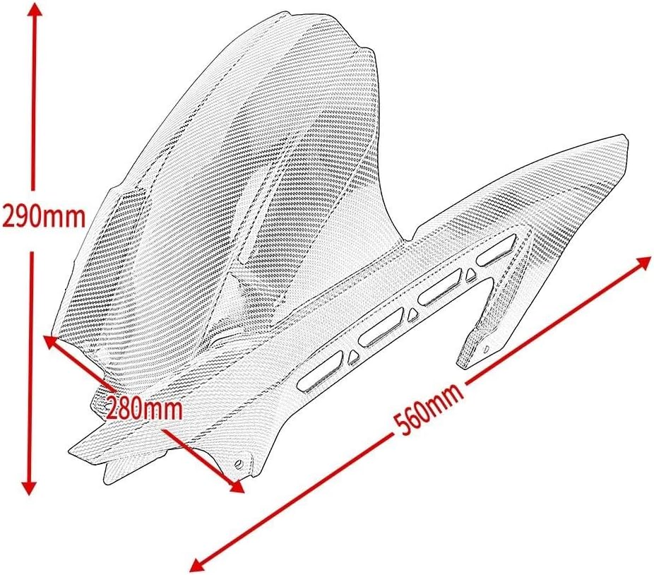 Motorbike Fenders for Z 900 for Z 900 RS 2017-2025 Motorcycle Rear Tire Mudguard Wheel Hugger Splash Guard Mudflap Mudguard Shroud Skid(Carbon Fiber Look)