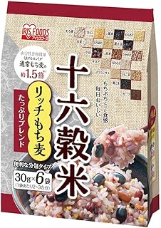 アイリスオーヤマ 雑穀米 十六穀米 個包装 分包タイプ リッチもち麦たっぷりブレンド 180g(30g×6袋)
