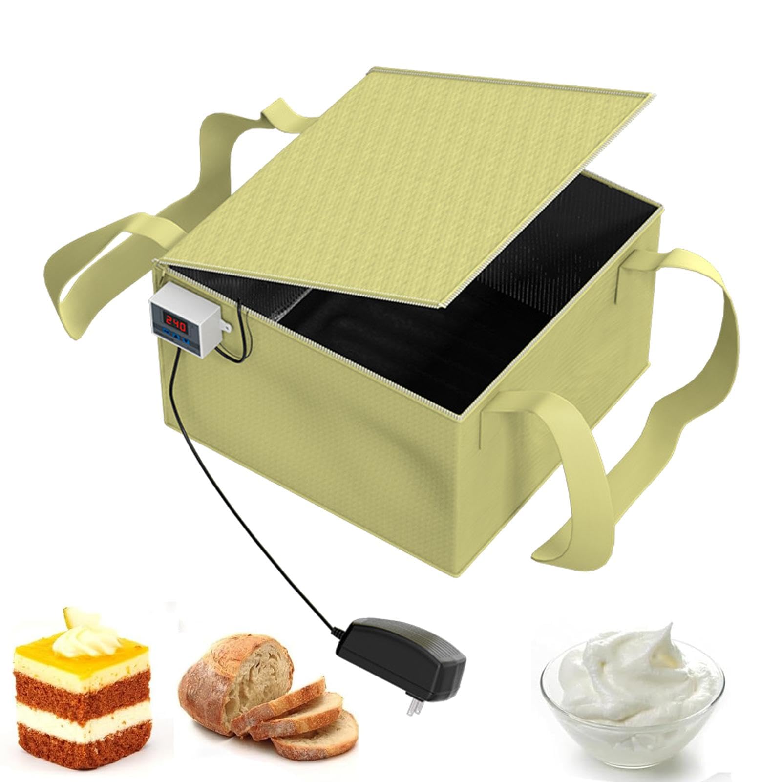 1/2 Stück Brotgärer, wasserdichter Sauerteigwärmer, Brotgärbox, Sauerteigwärmer mit präziser Temperaturkontrolle, Teiggärbox mit Ais