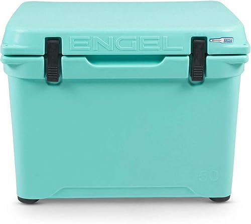 Miniatura 6 de Engel Coolers ENG50 - Enfriador de hielo de plástico moldeado giratorio de 60 latas de alto rendimiento duradero sin costuras para campamento, caza
