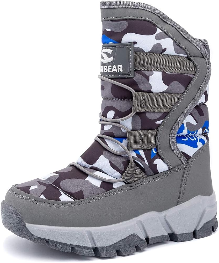 GUBARUN Boys Snow Boots Winter Waterproof Slip Resistant Cold Weather