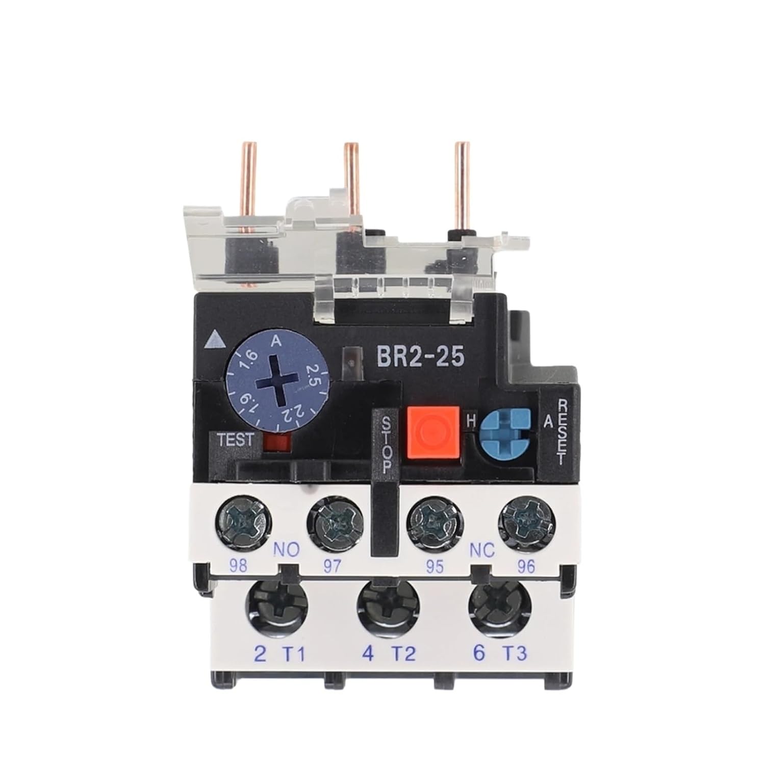 Range from 0.1-25 Amp Thermal Overload Relay 3 Phase FR NR2-25 for Protect Motor Thermal Overload Relay(0.4-0.63 Amp)