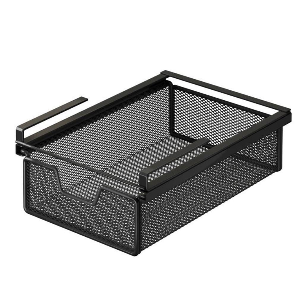 Generic Cassetto Estraibile Sospeso, Ripiano in Filo Metallico, Cestino Organizer, Contenitore Versatile E Pratico Da Appendere Sotto Il Mobile, Cassetto, Xs