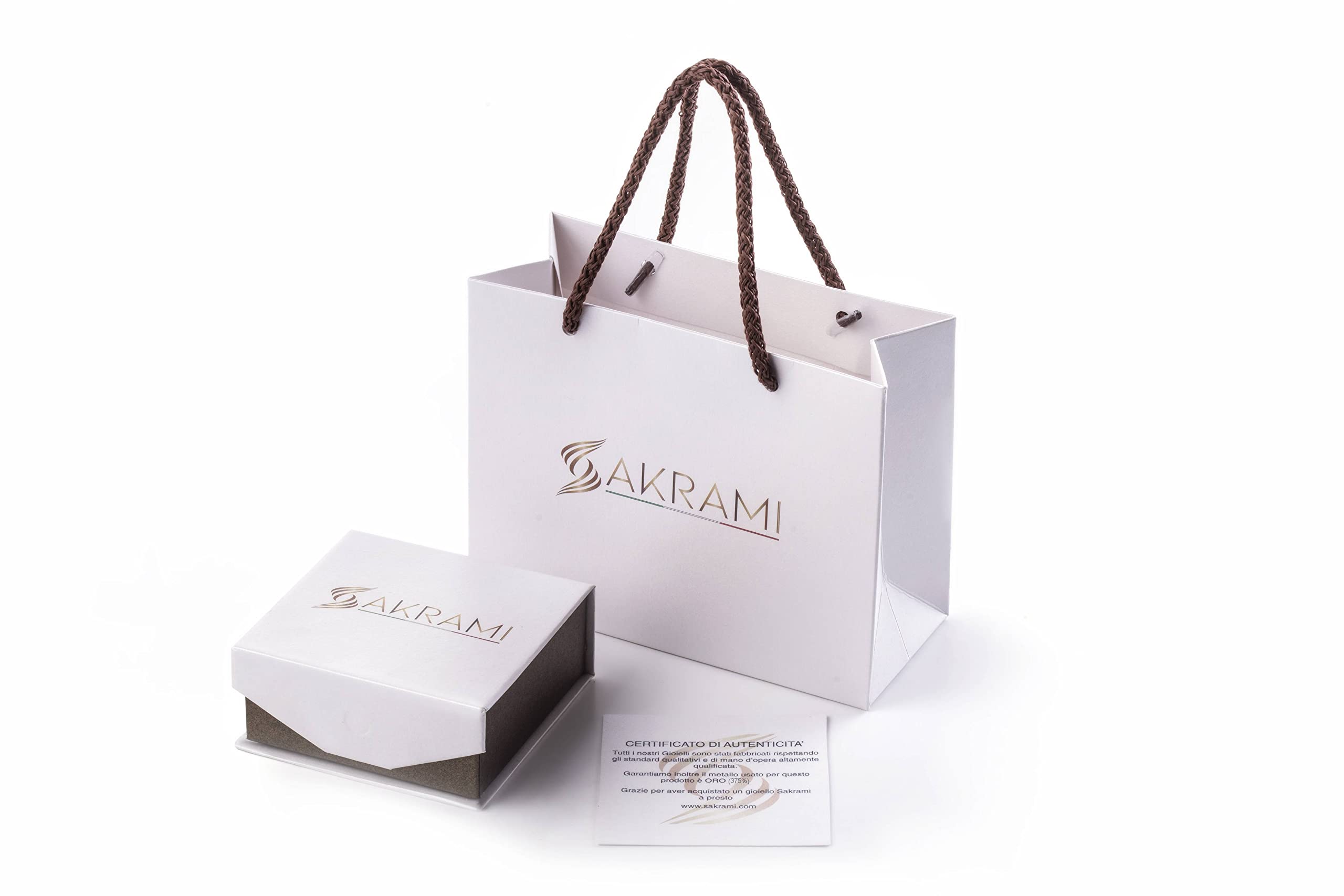 Sakrami Bracciale Donna con Cuori – Cordoncino Nero Regolabile in Oro 9kt – Gioiello Elegante – Idea Regalo per Compleanno, Comunione, Anniversario, San Valentino Natale – Confezione Personalizzata