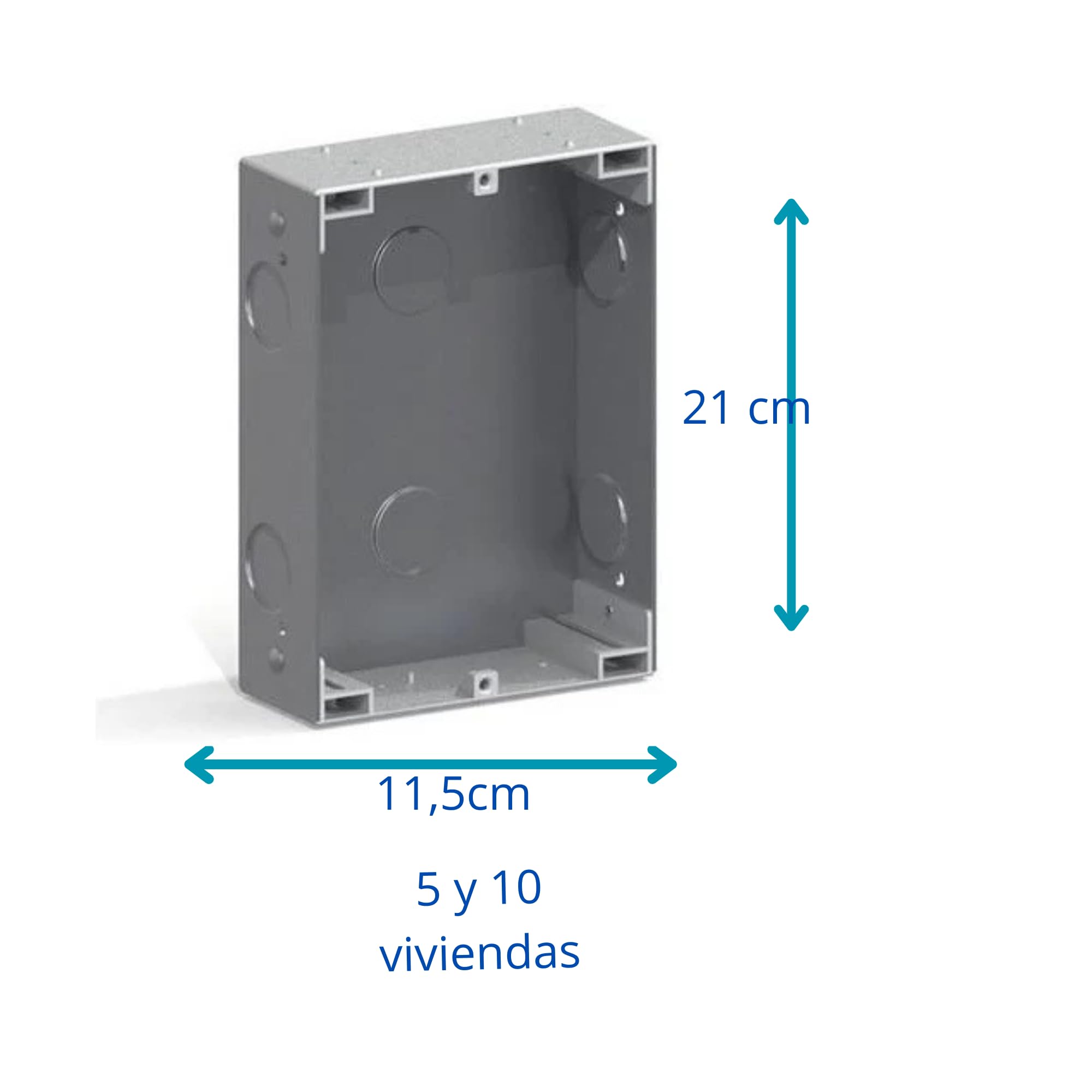Kit portiere automatico – 2 fili, facile installazione, completa piastra stradale, scatola, alimentatore DIN 12Vac/1A e telefoni (10 alloggiamenti)