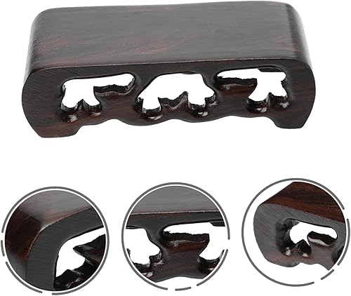 Miniatura 9 de Base de tallado de raíz Base de madera Florero rectangular Soporte de exhibición de madera Soporte de jarrón oriental Soporte de base de madera
