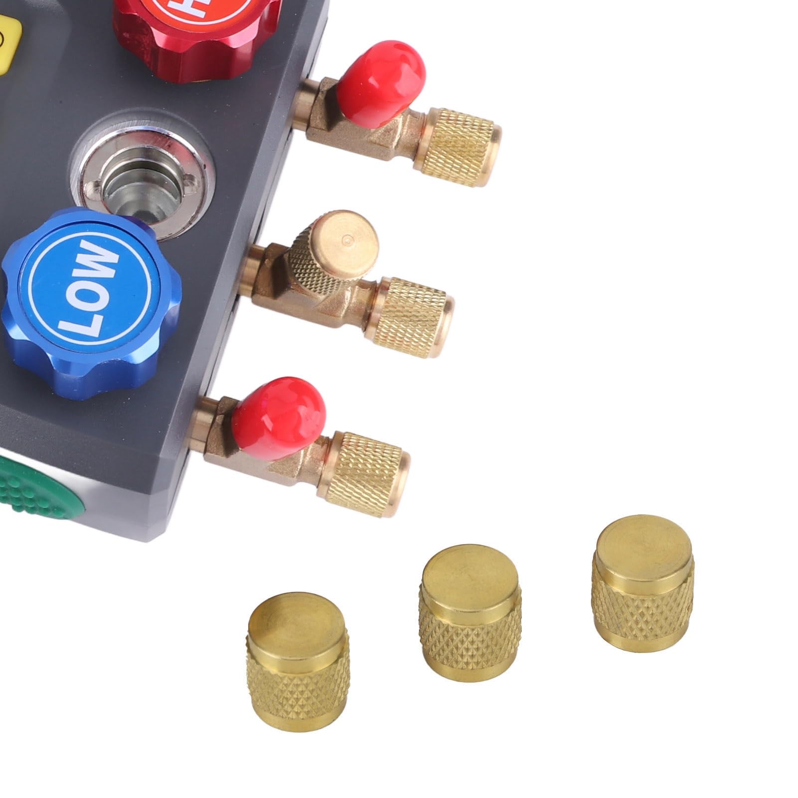 Manómetro Digital de Refrigerante para Reparación de Aire Acondicionado con Pantalla LCD y Funciones de Prueba de Temperatura Dual