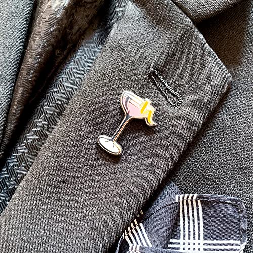 Image of Classic Cocktail Cute Enamel Pins for Bartender Aprons, Jackets, Backpacks and Purses, Shirt and Suit Lapels, Button Badges Brooch Fashion Jewelry