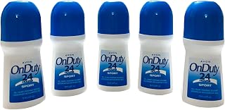 Avon On Duty 24 Hour Sport Deodorant Roll-On 1.7oz, Lot of 5 - Long-Lasting Freshness for Active Men