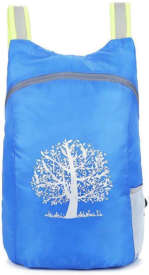 XLGX Durable Knapsack Folding Packable Lightweigh Rucksack Travel Blanket roll Hiking Backpack Unisex Bag (sky blue)
