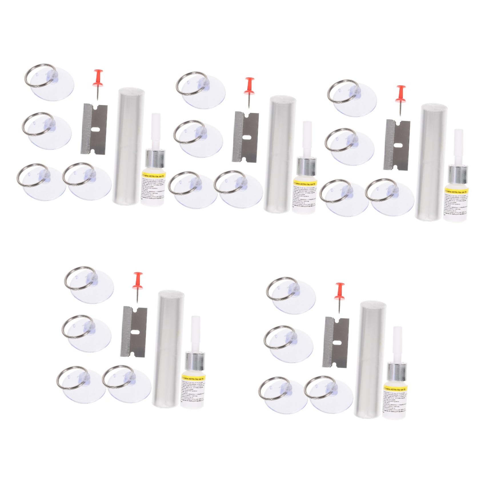 iplusmile 5juegos Kit De Reparación De Parabrisas Reparador De Grietas De Vidrio para Autos Portátil y Eficaz Solución Rápida para Daños Parabrisas Incluye para Reparación De Chips y
