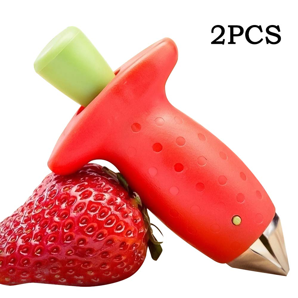 2 x Strawberry Stem Leaves Huller Gem Remover,Effective Remove Fruit Core