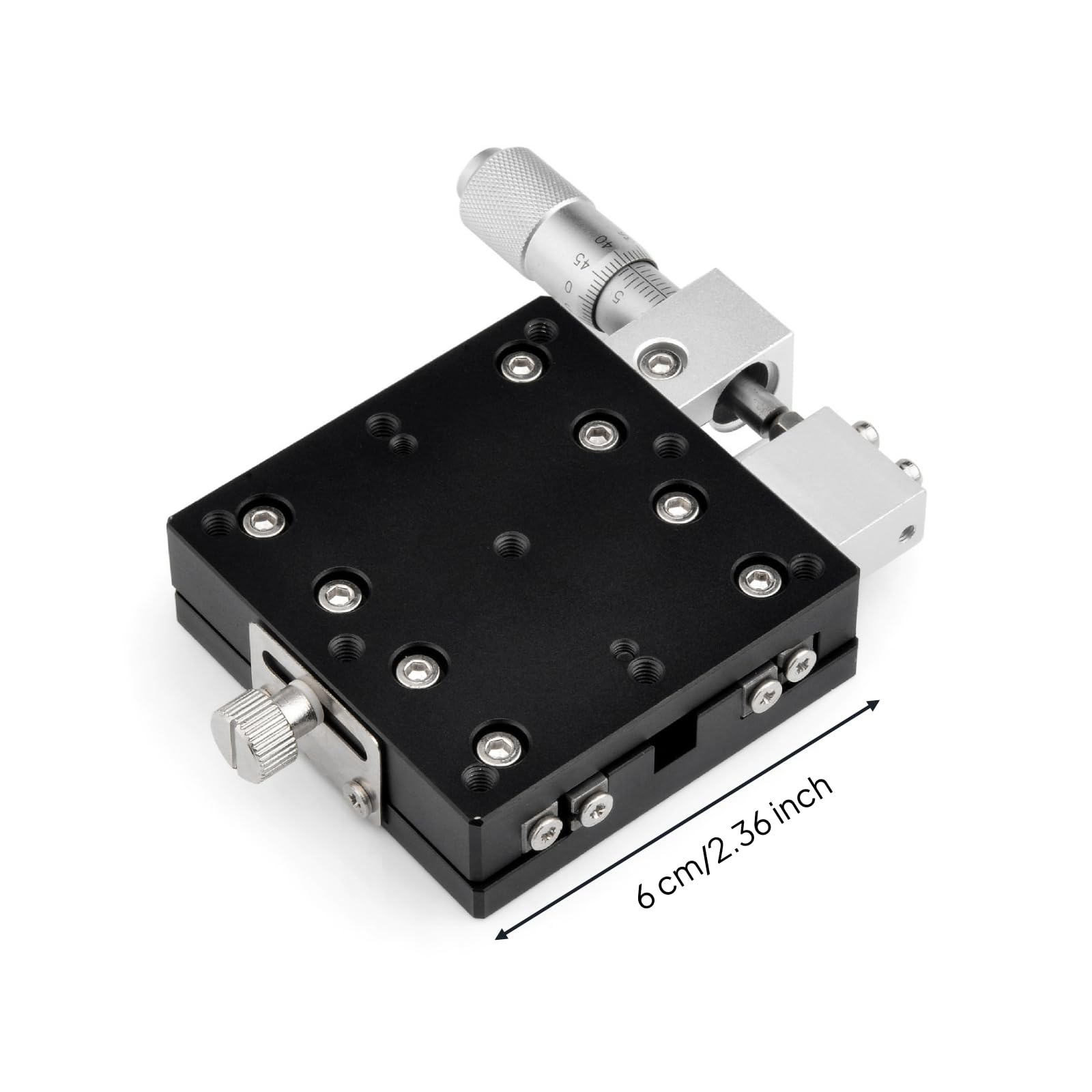 Piattaforma di Traslazione di Precisione Micrometrico Piattaforma Spostamento Micrometrica in Metallo Supporto per Ricercatori, Ottica, Esperimenti, LX60-R