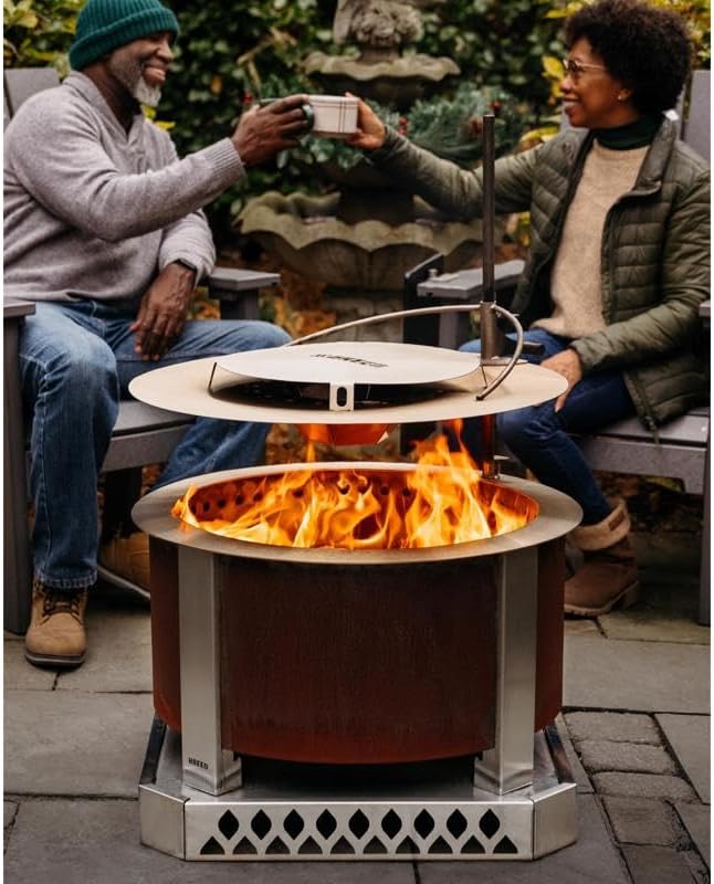 Breeo Outpost™ Heat Deflector X24 | Compatible with Y Series and X Series Smokeless Fire Pit | Maximize Hot Airflow | USA Made | Live-Fire Cooking Accessory (Heat Deflector ONLY)