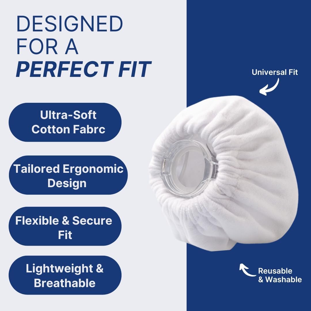 Snugell Universal CPAP Nasal Mask Liners (4-Pack) –White – Ultra-Soft Fabric Compatible with N20 and Most Nasal Masks – Reusable & Washable Cushion Covers for 6-Month Supply – Reduces Skin Irritation image 4