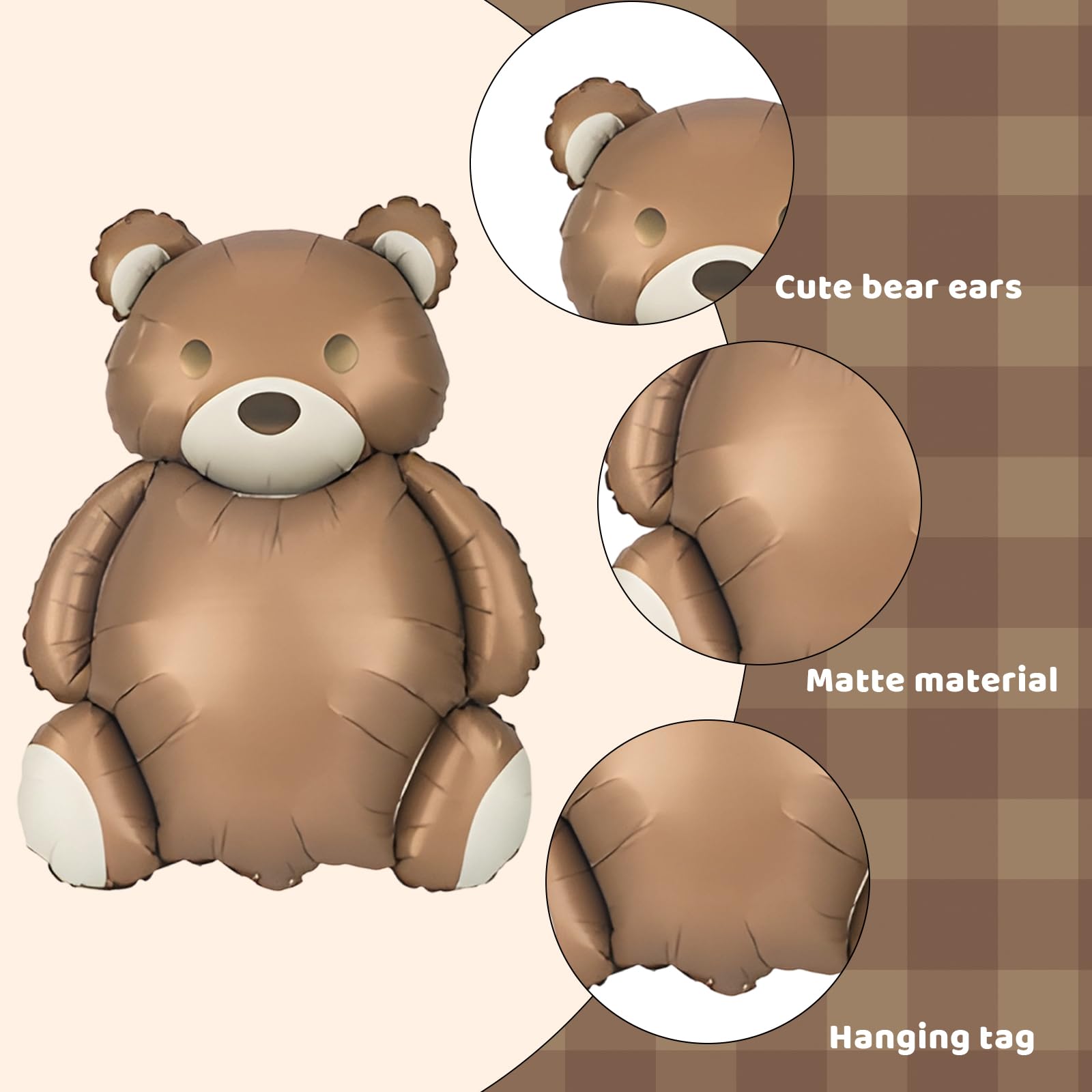 6PCS 35Inch Teddy Bear Balloos sets - Image 3